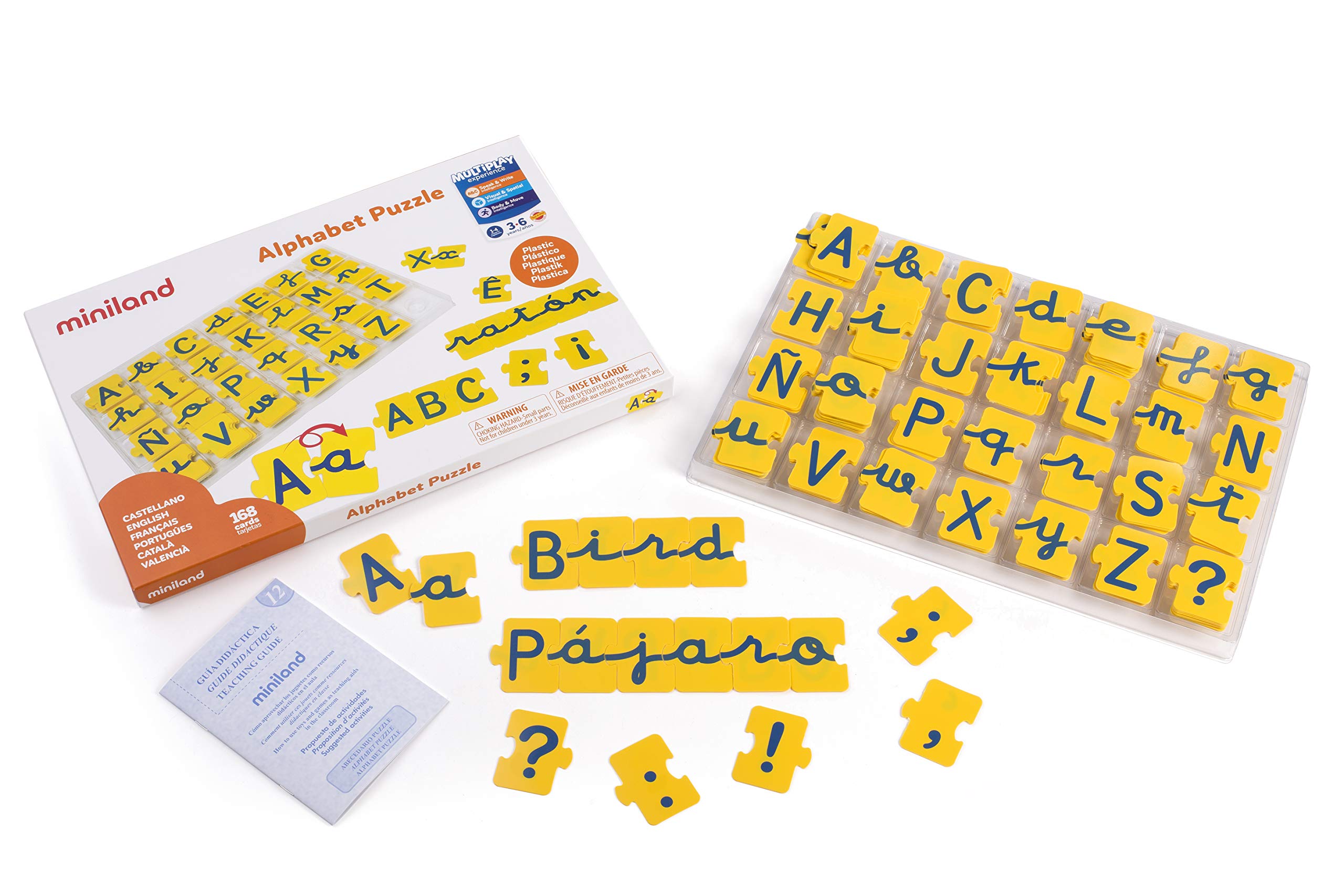 Miniland Miniland31875 Small and Capital Alphabet Case Set (169-Piece)