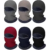 Bencailor 6 Pieces Winter Balaclava Ski Mask Warm Knitted Thermal Fleece Face Mask for Women Men Outdoor Sports Cold Weather