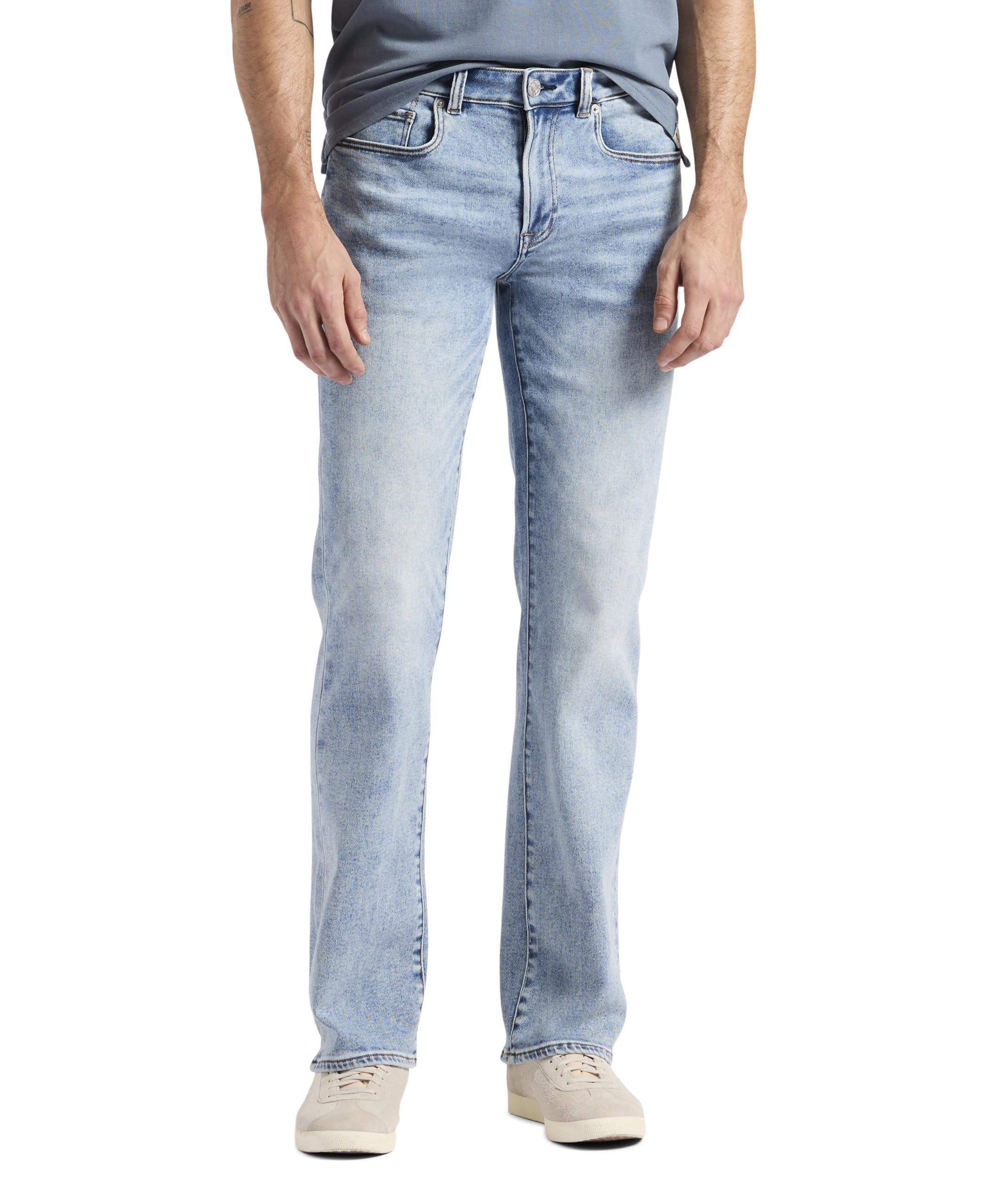 Buffalo David Bitton Men’s Slim Boot King Jeans, Sanded and Whiskered, 31W x 32L