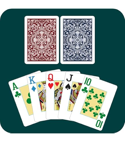 2 Mazzi Di Carte COPAG 100% Plastica – 4 Colori, Indice Jumbo, 1 Rosso + 1 Blu, CPG-18