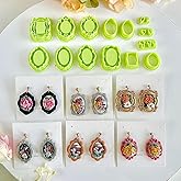 14pcs Vintage Frame Polymer Clay Cutter Sets, Clay Cutters for Clay Jewelry, Clay Cutters for Earrings Square, Polymer Clay Kit for DIY Tools Jewelry Earrings Making