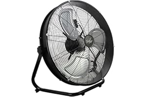 Vie Air 20 Inch Industrial Powerful and Quiet Heavy Duty Metal Floor Fan