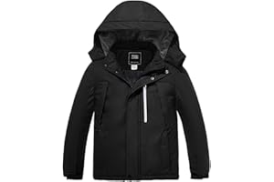 ZSHOW Boys' Waterproof Ski Jacket Windbproof Hooded Mountain Sportswear Outdoor Raincoat