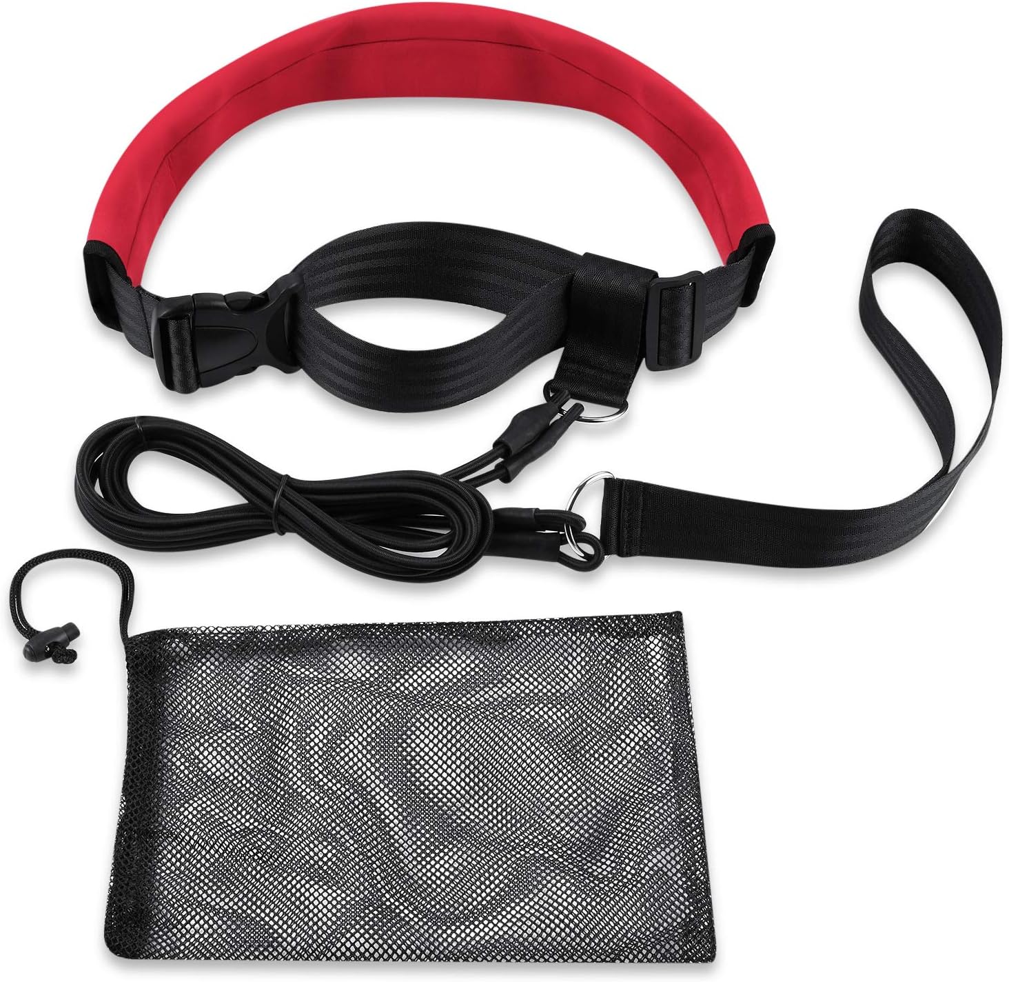 QOGIR Swim Training Belts 3M Swim Resistance Belt Swim Exerciser Belt Swim Tether(Red) : Sports & Outdoors