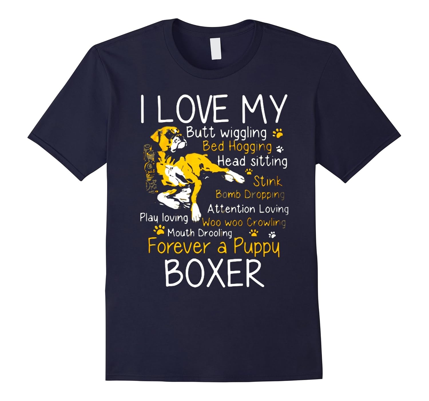 I Love My Puppy Boxer t shirt-ANZ