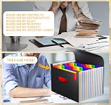 Fun Storage Expanding File Organiser Box 24 Pockets A4 Rainbow Divider view 4