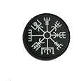 thumbnail image 2 of Glow-in-the-Dark Viking Vegvisir Compass Patch - Iron On Or Sew On - Miltacusa 2 of 6