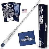 American-Made Alcohol Hydrometer Tester 0-200 Proof & Tralle Pro Series Traceable - Distilling Moonshine Alcoholmeter…