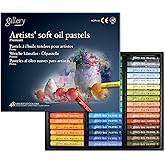 MUNGYO Gallery Artists' Soft Oil Pastels Professional, 48 Assorted Colors, Vibrant and Blendable