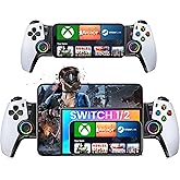 Wireless Phone Controller for iPhone/Android/Switch 1/2/OLED/iPad Mini With Hall Joystick, LED Mobile Gaming Controller for iOS Support Xbox, Steam Link, GeForce Now, Arcade,Call of Duty, Roblox