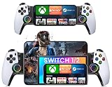 Wireless Phone Controller for iPhone/Android/Switch 1/2/OLED/iPad Mini With Hall Joystick, LED Mobile Gaming Controller for iOS Support Xbox, Steam Link, GeForce Now, Arcade,Call of Duty, Roblox