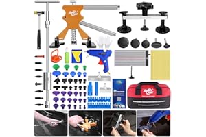 Super PDR Car Dent Puller Kit, 118 PCS Paintless Dent Repair Kit with LED Line Board, Slide Hammer, T-Bar, Dent Lifter & Bridge Puller, PDR Tools for Auto Body Repair, Dent Remover Tool for Car SUV