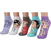 Bioworld KPop Demon Hunters Hunter/X & Derpy 5-Pair Pack Casual Crew Socks