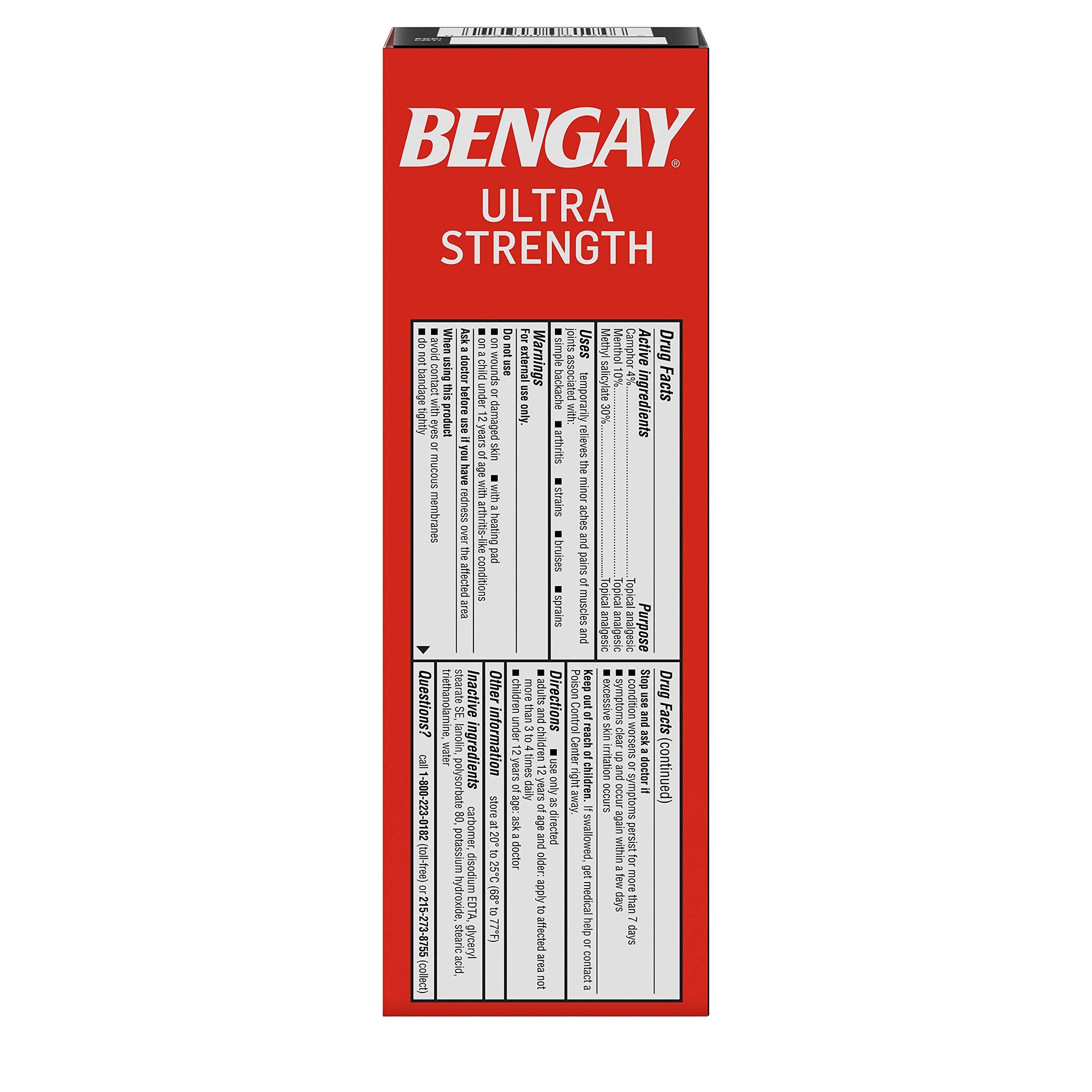 Ultra Strength Bengay Pain Relief Cream, Topical Analgesic for