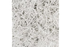 Uptotop 1/2LB Crinkle Cut Paper Shred Filler for Gift Wrapping Basket Filling, Birthday, Christmas, Thanksgiving, Wedding, Mother's Day, White