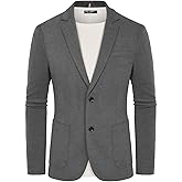 PJ PAUL JONES Men's Casual Knit Blazer Suit Jackets Two Button Lightweight Unlined Sport Coat