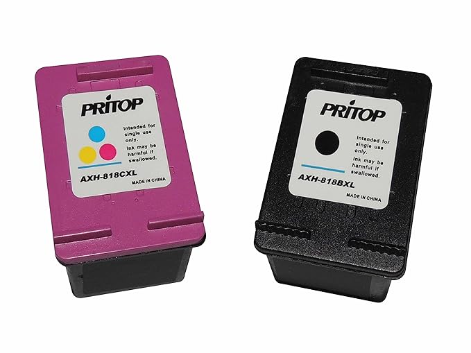 818XL - One Black & One Color Ink Cartridge for HP Deskjet D1668, D2568, D2668, D5568, F2418 