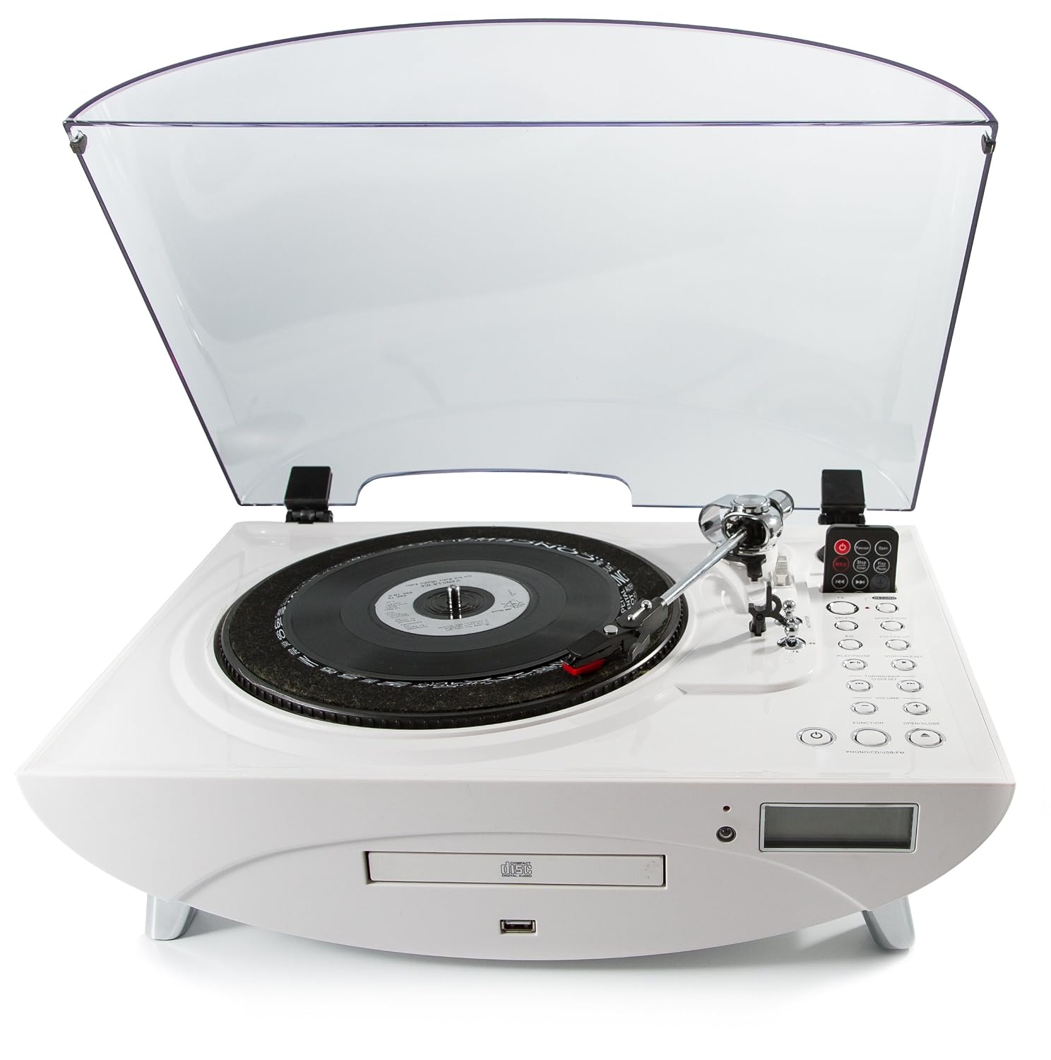 GPO Jive Retro ThreeSpeed Turntable with CD, FM Radio, MP3, USB and