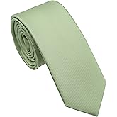 ZENXUS Skinny Ties for Men, Solid Color 2.5 inch Slim Neckties 1 or 5 Pack Plain Tie