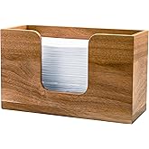 Acacia Wood Countertop Paper Towel Dispenser - Fits Multifold, C-Fold, Z-Fold, Trifold Hand Towels - Ideal for Bathroom, Kitchen & Home