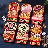 BAIWOVIS Red Envelopes for Chinese New Year 2026-6Pcs Creative Lucky Money Envelope of Cute Patterns with Wishes of Wealth Theme for Chinese to Celebrate Spring Festival and Lantern Festival