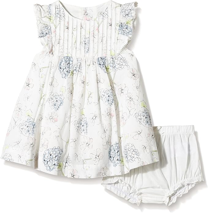 Mamas and Papas Baby Girls 024m Floral Print Dress, OffWhite (Off White), Months (Size36
