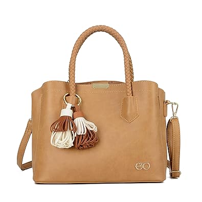 E2O Solid Yellow Satchel With Long Belt