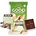 The Good Chocolate - Keto Mint Chocolate Bars, Zero Sugar, Lower Net Carb Snack, Lower Calorie, Vegan Chocolate Candy, 2 Bar Starter Pack