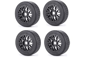 CNszlan 1/7th RC Car Wheel Rims Tires Upgrades for 1/7th RC Car Arrma Limitless F1，4PCS
