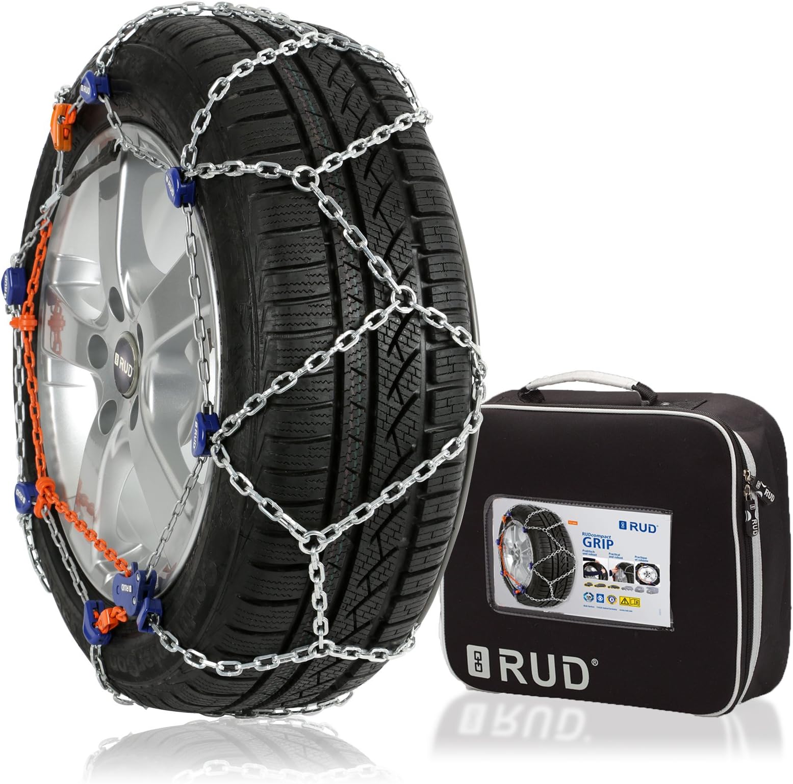 RUD4716964 Snow Chains Grip Compact Cable Mounting, Set of 2, 4050