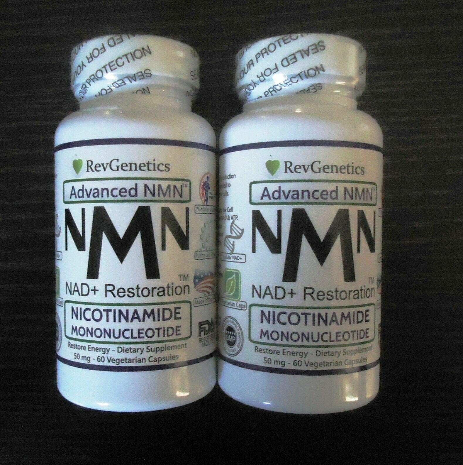 Revgenetics-NMN, Nicotinamide Mononucleotide 60+60 Cup, Twin Pack EU Shipping