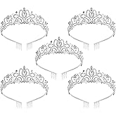 Princess Crown for Women, Crystal Queen Tiaras for Girls Bridal Hair Accessories Gifts for Birthday Wedding Prom, Bridal Party, Pageant, Halloween Christmas Costume