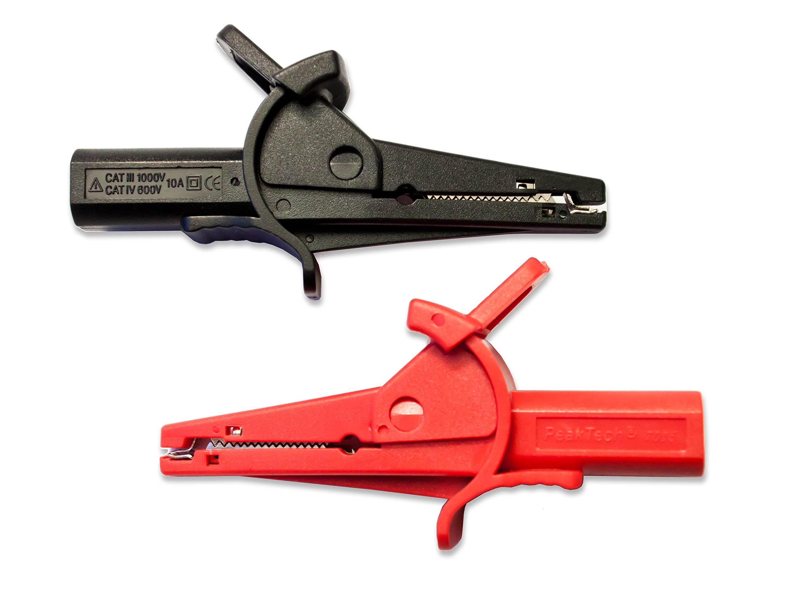 PeakTech Insulated 4 mm crocodile clips -CAT III, 1 piece, P 7015