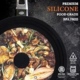 Walfos Universal Lid 24 26 28cm Tempered Glass with Silicone Rim view 7