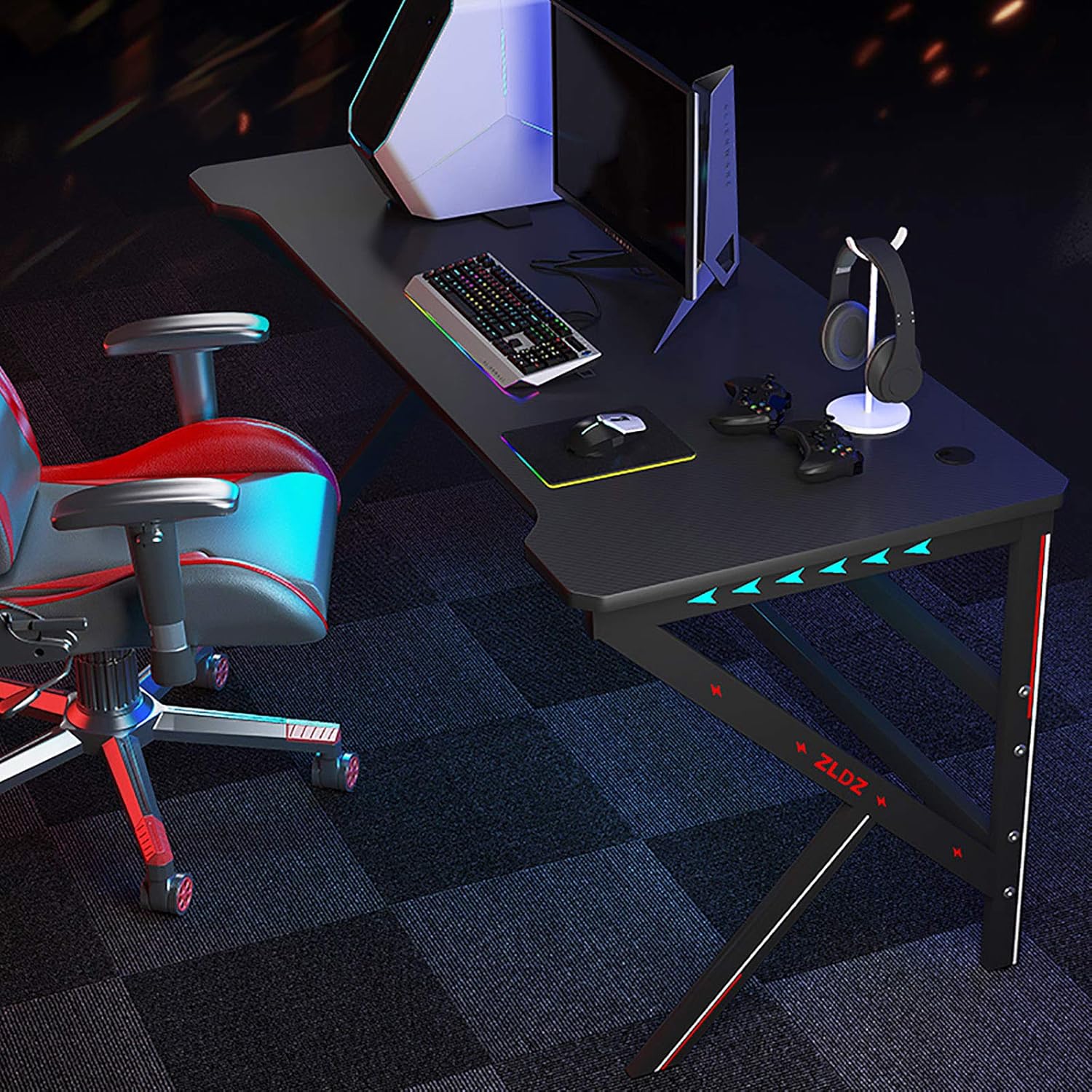 Industrial Style Super Cool Computer Desk, Home Esports Gaming Desk