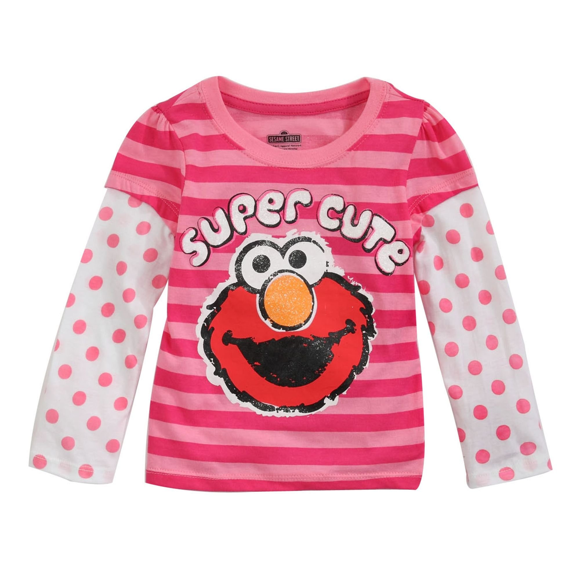 Sesame Street Elmo "Super Cute" LongSleeve TShirt Slim Fit, Toddler Buy Online in United