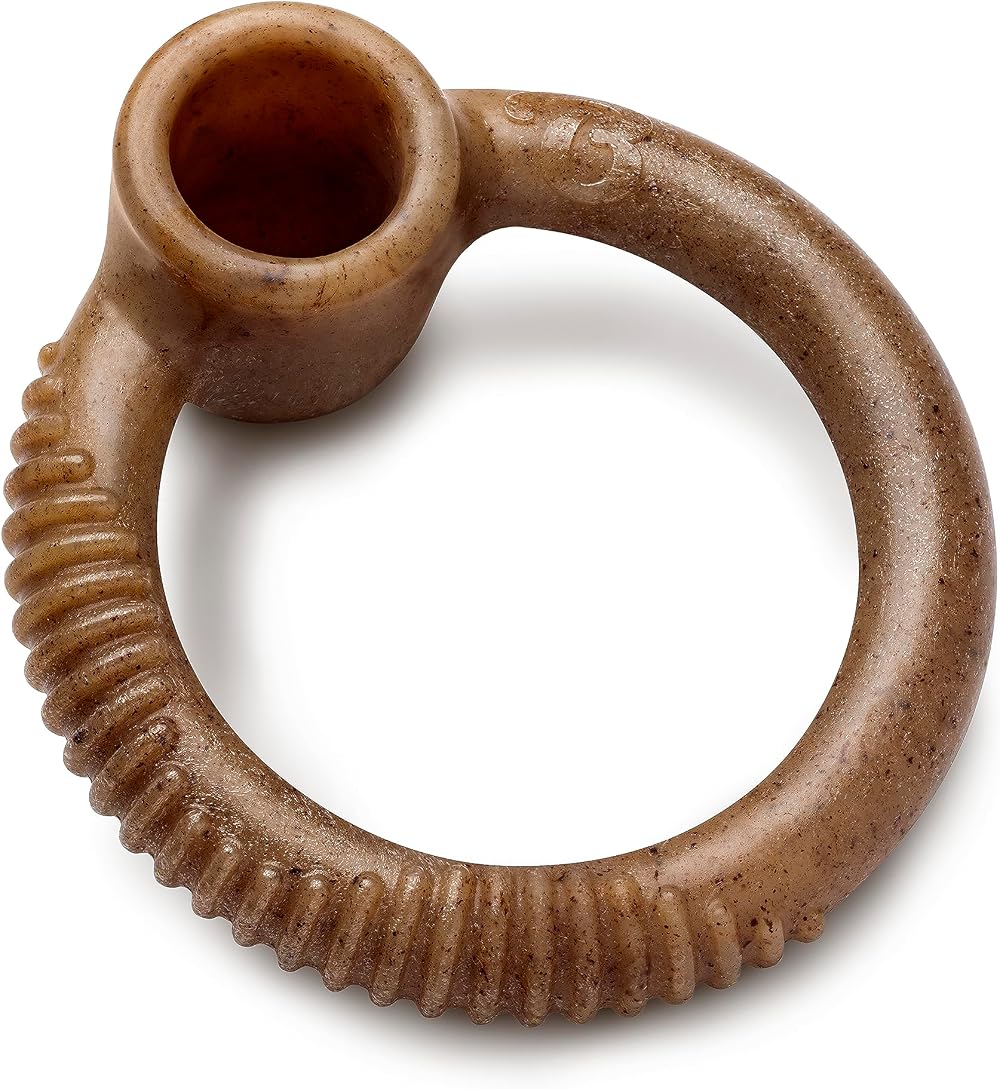 Benebone Ring Chew Toy for Large Dogs Real Bacon Flavour USA Made