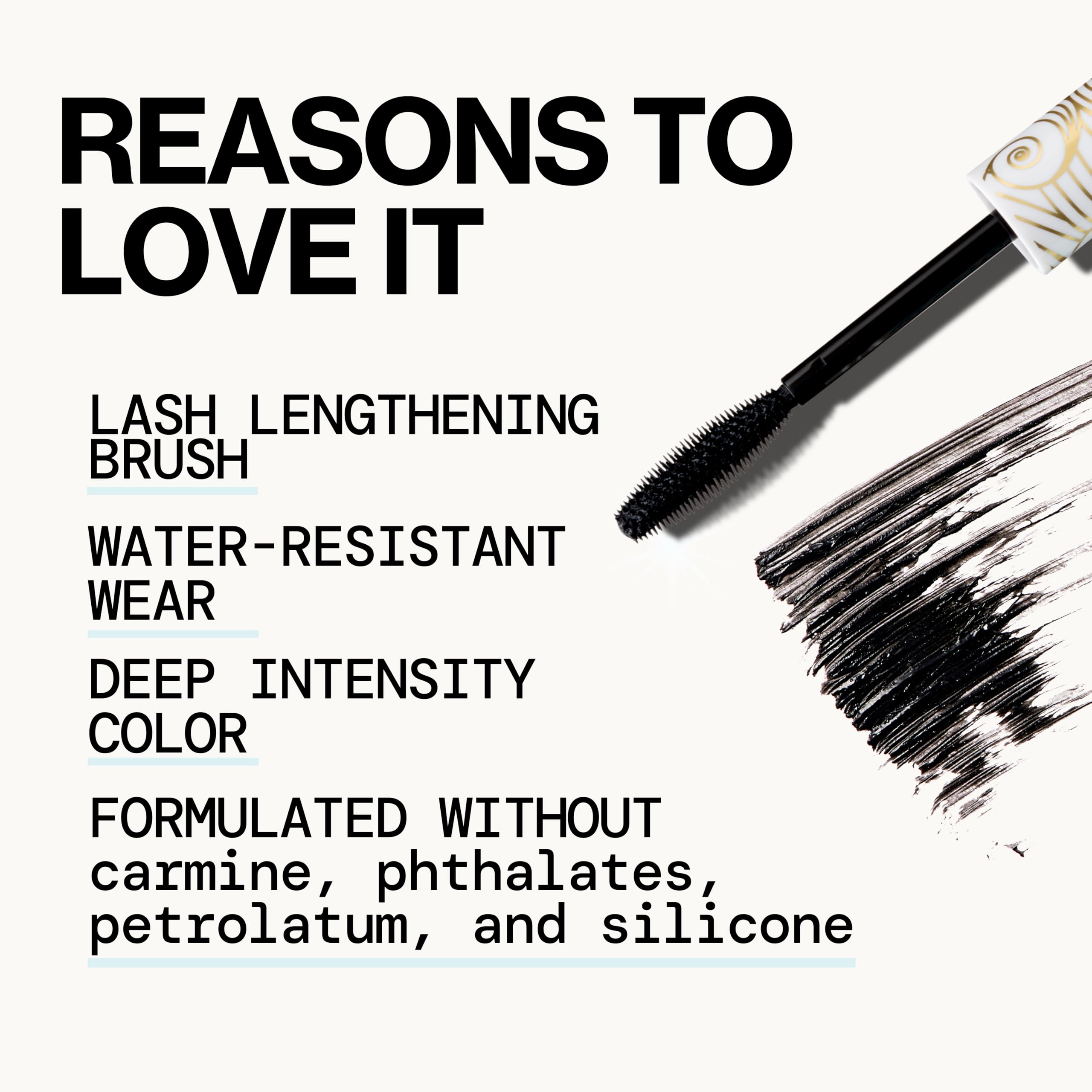Pacifica Aquarian Gaze Mascara – Abyss (Black) Water-Resistant Long Lash Mascara, Lengthening & Smudge-Proof, Vegan & Cruelty-Free