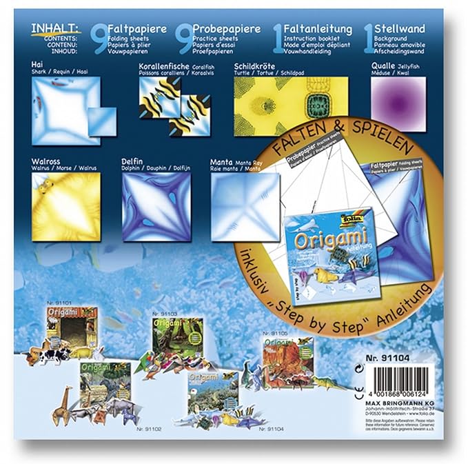 Amazoncom Folia 91104 Origami Animals Underwater World