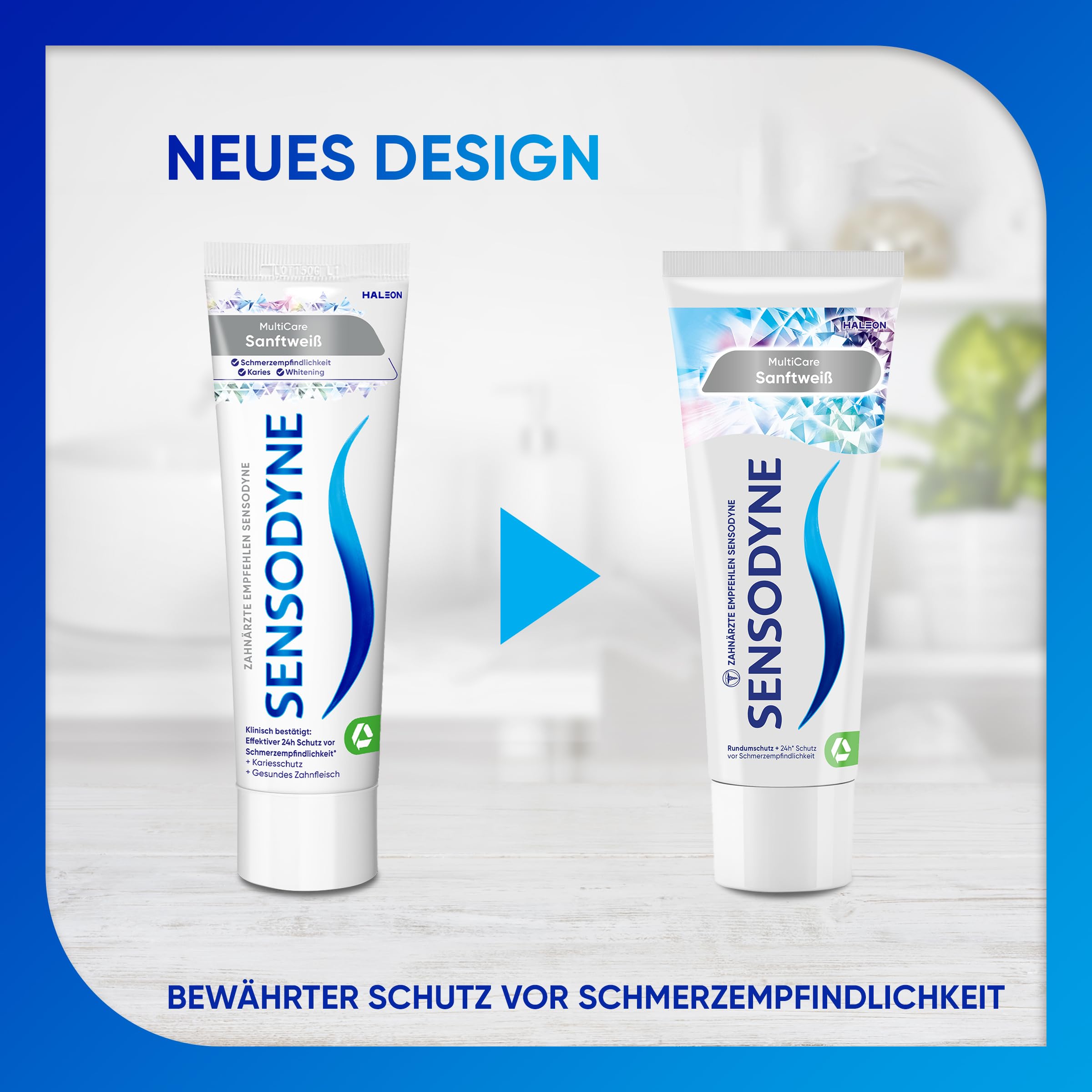 Sensodyne MultiCare Sanftweiß Zahnpasta, 75ml, tägliche Zahncreme mit Fluorid, für schmerzempfindliche Zähne 6