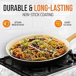 NutriChef 10" Medium Ceramic Fry Pan - Non-Stick