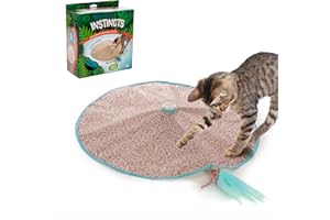 SmartyKat Hidden Hijinks Toy for Indoor Cats & Kittens, Electronic Interactive Motion Toy, Featuring Teaser Wand, Plus Replac
