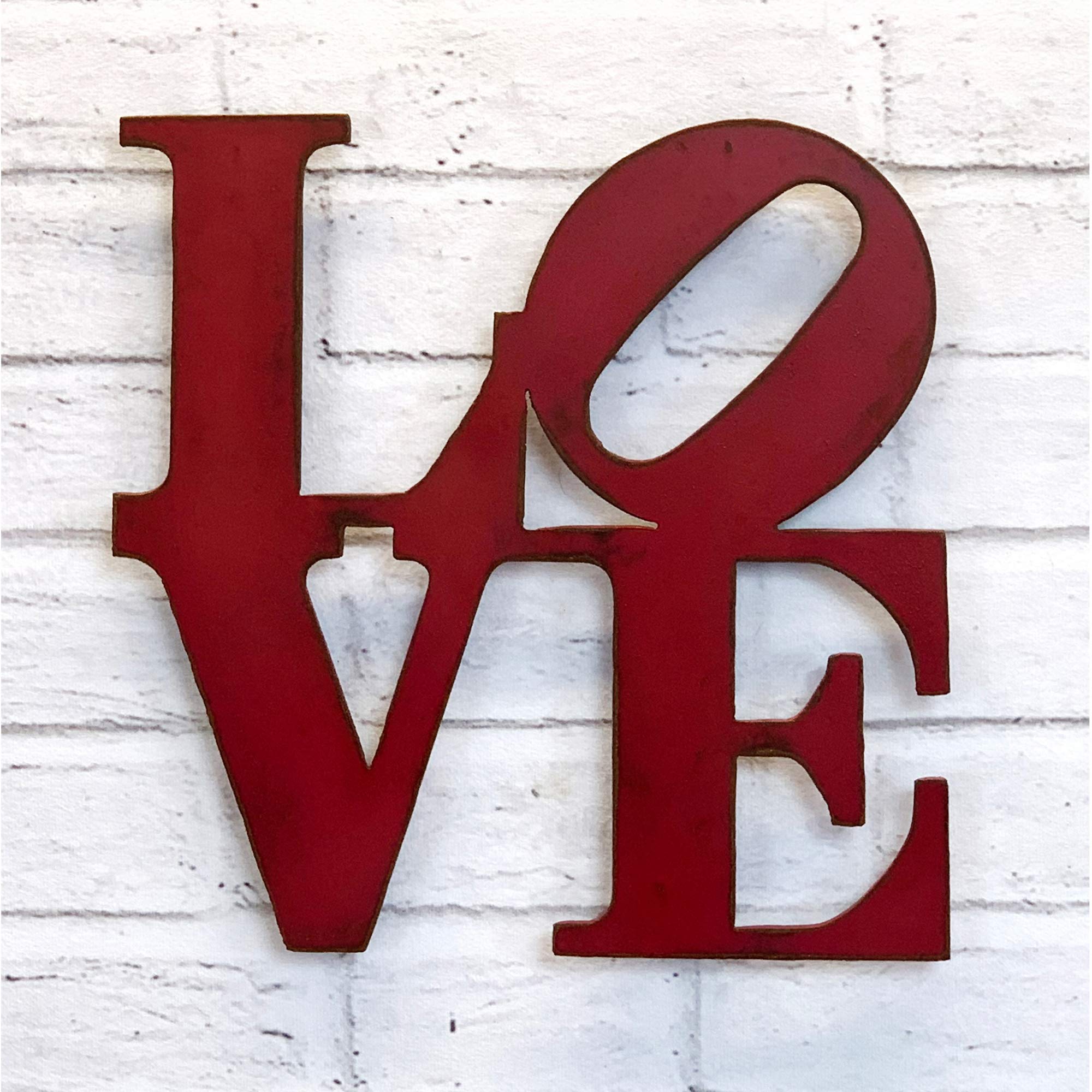 LOVE Metal Wall Art Choose your size 8x8, 11x11, 17x17, 24x24 or