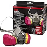 3M P100 / OV/AG Multi-Purpose Reusable Respirator 62023, Medium | NIOSH-APPROVED P100 / Organic Vapor / Acid Gas Rated Filters Adjustable Head Straps Comfortable &amp; Lightweight (62023H1-DC)