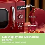 COMFEE Retro Style 800W 20L Microwave Oven Passionate Red CM-M202RAF(RD) view 7