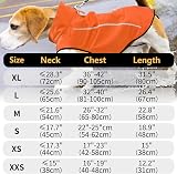 Mile High Life Dog Raincoat Adjustable Waterproof Reflective Stripe XS Orange view 2