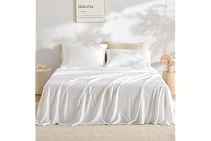 Sheets Queen by Gökotta, FSC® Certified Bamboo Rayon Sheets Queen Size, 16 Inch Pocket Fitted Sheet with Elastic Corner Strap