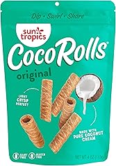 Sun Tropics CocoRolls Original Flavor 4 oz – Crispy Coconut Wafer Rolls Made with Pure Coconut Cream | Gluten-Free, Dairy-Fre