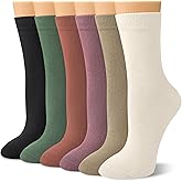 Justay Crew Socks for Women - Soft Knit Boot Calf Comfortable Cute Dress Cotton Socks Gifts