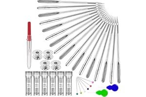 JCUTELRY 120Pcs Sewing Machine Needles Set Universal Standard Needle for Singer, Brother, Janome, Varmax, Home Sewing Machines Needles in Size HAX1 65/9, 75/11, 80/12, 90/14, 100/16, 110/18